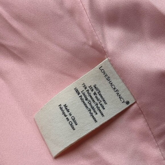 🆕 LOVESHACKFANCY 🧿 NWOT Dumont Faux Fur Collared Jacket, Crisp Peach - Sz M - Picture 15 of 16